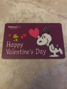 Peanuts Snoopy Valentine’s Day Walmart Promo Gift Card - Picture 1 of 1