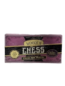Brybelly Wooden Folding Chess Game SEALED - Picture 1 of 2