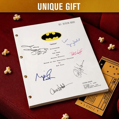 BATMAN (1989) Signed Movie Screenplay Script Autograph Preprint Memorabilia Gift - Image 1 of 4