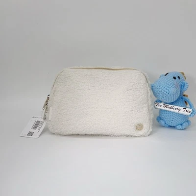 Lululemon Large 2L Everywhere Belt Bag White Gold Fleece Sherpa Shearling NWT - Image 1 of 4