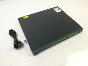 Commutateur réseau Gigabit PoE 24 ports Cisco Catalyst WS-C2960S-24PS-L V04 - avec oreilles - Photo 1/4