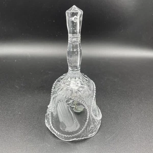 Vtg Glass Religious Bell 5” Tall - Picture 1 of 7