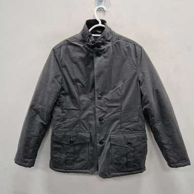Abrigo Chaqueta de Lluvia Barbour Para Hombre Lutz Cera Impermeable Gris Cremallera Country Talla Pequeña Foto 1 de 4