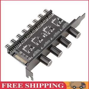 8 Channels PC Case Cooling Fan HUB 4 Knob Radiator Speed Controller (SATA) - Bild 1 von 7