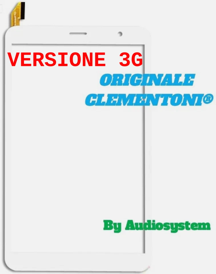 VETRO +TOUCH SCREEN per CLEMENTONI CLEMPAD REVOLUTION 3G V58978 16628 9" BIANCO - Immagine 1 di 1