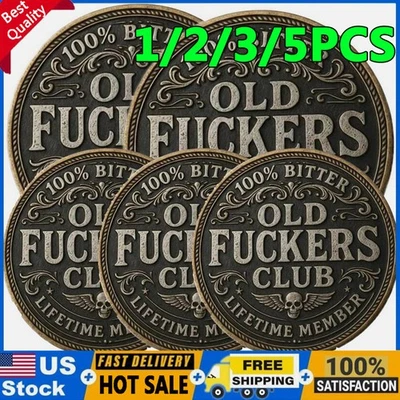 1-5X Antiguo F*ckers Club - Moneda de miembro de por vida, todavía pateando ficha de miembro de por vida Foto 1 de 4