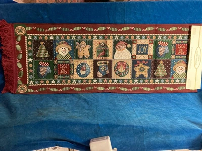 Vintage Holiday Tapestry Table Runner 72” x 13" Manual Woodworkers & Weavers NEW - Image 1 of 4