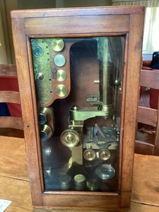 Antique Brass Microscope, 19th Century Bar Limb, Large/Super Example, 1860s - Picture 1 of 24