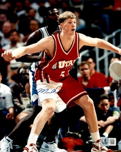 Michael Doleac Signed Utah Utes 8x10 Photo Beckett COA - Picture 1 of 1