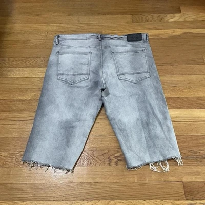 Company 81 Men’s Grey Distressed Faded Streetwear Cropped Jeans Size 38 - Image 1 of 4
