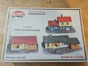 Model Power Three Suburban Houses N-Scale No. 1502 - Picture 1 of 1