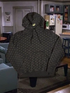 Nike Hoodie AOP Swoosh Black Gold Sweatshirt Men's Large Pullover Streetwear - Bild 1 von 4