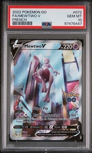 Pokemon Karte Mewtwo V 072/078 PSA 10 POGO Pokemon Go Degen Schild DE - Bild 1 von 2