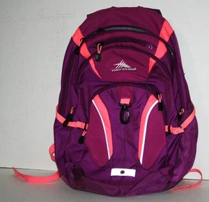 High Sierra Riprap 19" Backpack Purple w/ Orange Laptop Pocket School Student - Picture 1 of 9