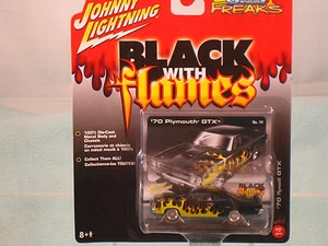 1970 PLYMOUTH GTX   "Black W/Flames"  - Street Freaks  Johnny Lightning 1:64   - Picture 1 of 1