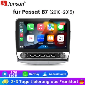 Android 14 Autoradio Für VW Passat B7 10-2015 Carplay BT WIFI SWC GPS Navi 64G - Bild 1 von 17