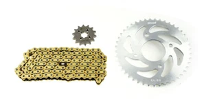 Suzuki GSX-R GSX-S 125 Gold Heavy Duty Chain Front & Rear Sprocket Kit 2017-2024 - Picture 1 of 1
