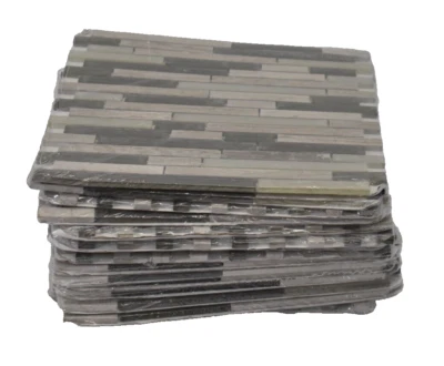 Lot of 15 MSI Modello Grigio 12" x 12" Textured Glass & Stone Mosaic Tiles - Image 1 of 4