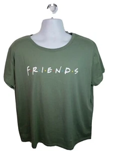 NWT Womans Official Friends TV Show Logo Tshirt Olive Size 2XL Free Shipping! - Picture 1 of 5
