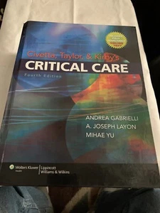 Civetta, Taylor and Kirby's Critical Care Hardcover Andrea Gabrie - Picture 1 of 14