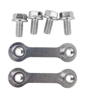 Chrome Dog Bone Nut Plate Kit For Harley Slip-on Muffler - Picture 1 of 11