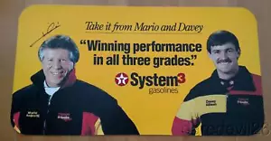 1990's Mario Andretti signed Texaco Havoline Indy Gas Station Pump Topper Sign - Picture 1 of 2
