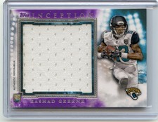 2015 TOPPS INCEPTION #RJR-RG RASHAD GREENE JERSEY ROOKIE CARD RC #13/75, JAGUARS
