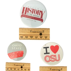 Ohio State University Vintage 2" Pinback Buttons (3), Homecoming 1988, OSU - Picture 1 of 7
