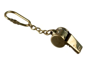 Porte Clé Sifflet Marin - Laiton Durable #3801 - Picture 1 of 5