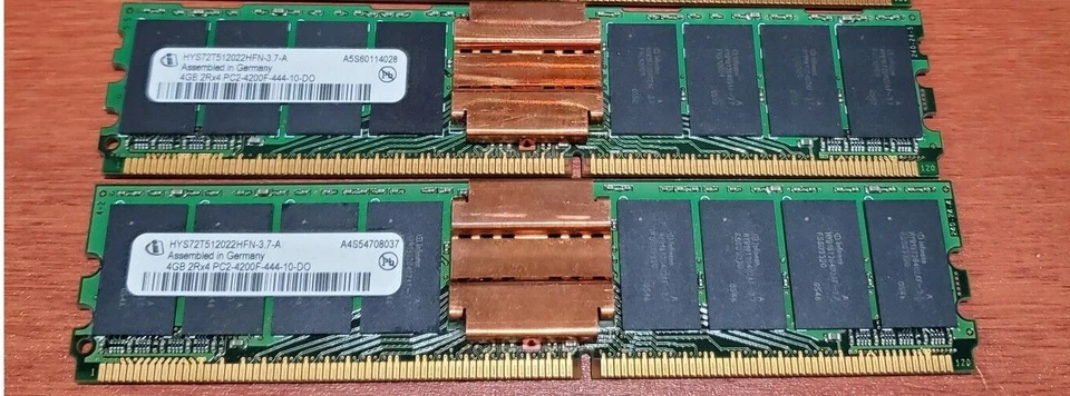 Infineon 8GB(2X 4GB) DDR2-533MHz PC2-4200F ECC SERVER RAM HYS72T512022HFN-3.7-A - image 1 of 1