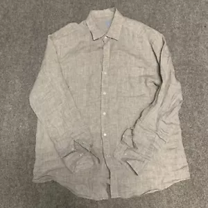 J Mclaughlin Shirt Men’s XL Button Up Linen Beach Dress Casual Work - Picture 1 of 9