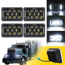 4PCS 4x6" LED Headlights Hi/Lo Beam H4 DRL For Kenworth T800 W900 C500 C540 C550