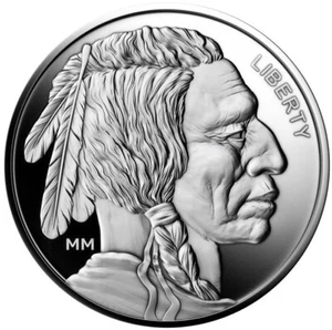 Buffalo - Indian Head - 1 Oz .999 Fine Silver Round Bullion MASON MINT - Picture 1 of 2