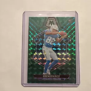 2024 Panini Mosaic - Rookies Green Mosaic Prizm #399 Brenden Rice (RC) - Picture 1 of 2