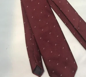 #1494 ETIENNE AIGNER MAROON VINTAGE SILK NECKTIE 57X3 - Picture 1 of 5