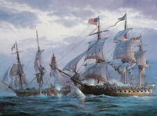 Gift Art Wall Home Deco Ship Naval Battle Oil Painting Picture Printed On Canvas