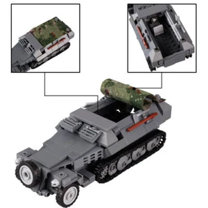 WWII Military Air Defense Armored Vehicle Model Building Blocks Set Puzzle Toys - Picture 1 of 8