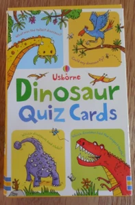 EUC Usborne Activity Cards "Dinosaur Quiz Cards" w 46 2-Sided Cards plus Answers - Picture 1 of 2