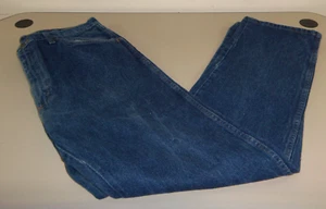 MEN'S RUSTLER STRAIGHT LEG BLUE DENIM JEANS 87619PW SIZE 36X 34 - Picture 1 of 7