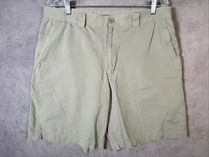 IZOD XFG Shorts Mens 36 Green Flat Front Chino Poly Blend Golf Preppy Casual - Picture 1 of 10