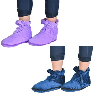 Microwaveable Booties Feet Warmers Heated Slippers For Relieving Foot Stiffness - Picture 1 of 20