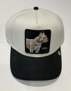 Goorin Bros The Farm The Suede Pitbull Black/Off-White Trucker Hat- New With Tag - Picture 1 of 7