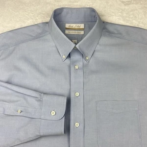 Roundtree & Yorke Gold Label Mens Dress Shirt 17-36 Blue Non-Iron - Picture 1 of 10