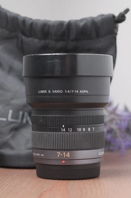 Panasonic Lumix G Vario 7-14mm f/4 AE Aspherical AF ED Wide Angle Zoom Lens - Image 1 of 4
