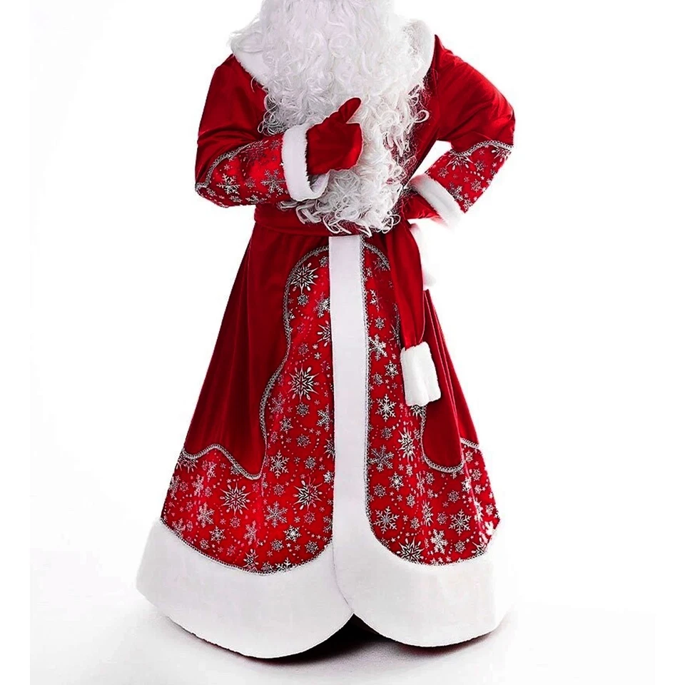 Ded Moroz 服装圣诞老人红色服装,Father Frost 长袍高品质 — 第 1/4 张图片