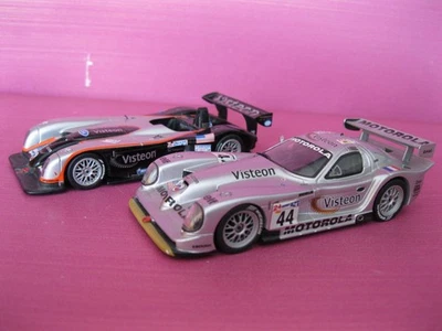 Le Mans 1/43 Scale Silver Panoz GTI-R  & Silver / Black LMP  Pair of Racers - Image 1 of 4