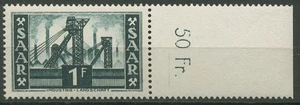 Saarland 1952 Ansichten aus dem Saarland mit Seitenrand 319 SR re. postfrisch - Bild 1 von 1