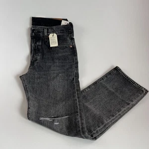 Jeans Levi's Hombres 501 Original Pierna Recta Botón Mosca Envejecidos Negros 32x30 Nuevos con Etiquetas - Imagen 1 de 15