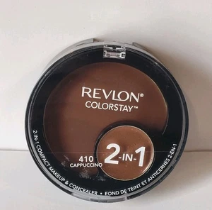 1- Revlon Colorstay 2-in-1 Compact Makeup & Concealer Shade #410 Cappuccino New - Picture 1 of 3