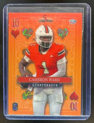 2024 Wild Card Draw Promo Cameron Ward 10 Lazers Heart Orange #2/5 - Image 1 of 2